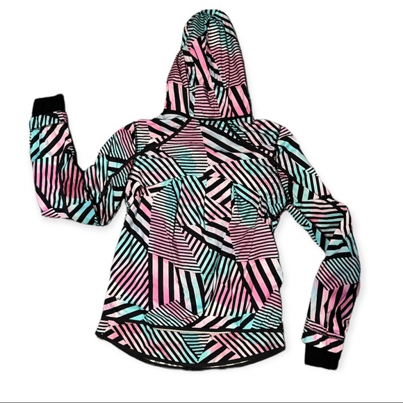 Ivivva • Speed Ahead Black Seeker Stripe Jacket • Size 14 - Picture 3 of 10